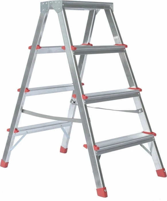 Günzburger Steigtechnik Alu 2-tlg. Stehleiter, 2x 4 Stufen