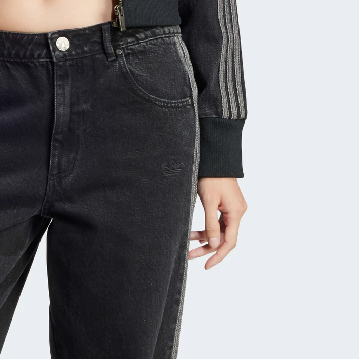 adidas Adicolor Denim 3-Streifen Jeans true black denim (Damen)