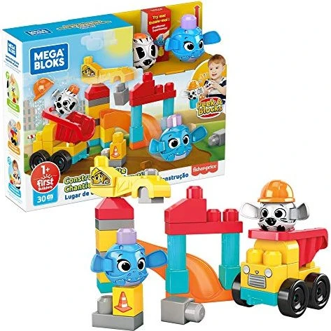 Mattel Mega Bloks Fisher-Price First Builders Guck-Guck Baustelle