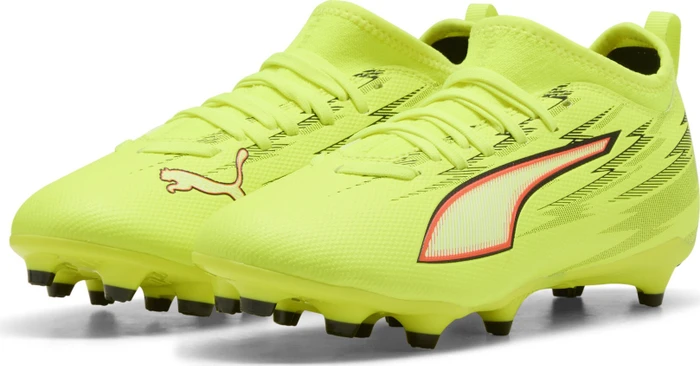 Puma Ultra 6 Match FG/AG yellow alert/puma black/glowing red/lime squeeze (Junior)