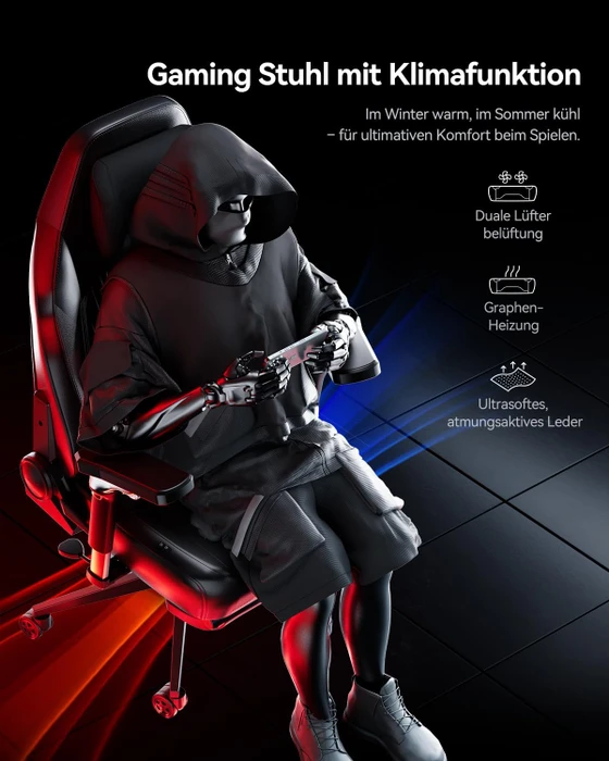 AutoFull M6 Pro 2.0 Gamingstuhl, schwarz