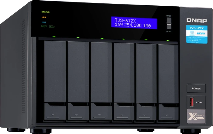 QNAP QuTS hero TVS-672X-i5-8G, 8GB RAM, 1x RJ-45 10GBase-T, 2x RJ-45 1000Base-T
