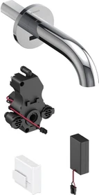 Geberit Piave Waschtischarmatur mit Batteriebetrieb 17cm für UP-Funktionsbox glanz-verchromt