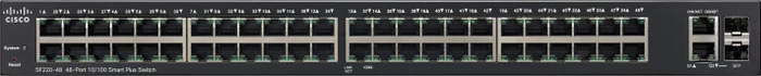 Cisco SF220 Rackmount Smart Switch, 48x RJ-45, 2x RJ-45/SFP