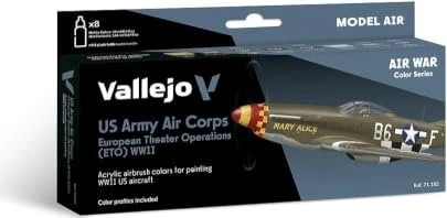 Vallejo Model Air Air War Color Series WWII US Army Air Corps ETO Farbset, 8-tlg.