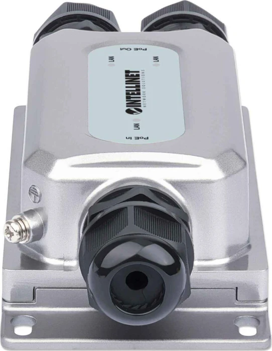 Intellinet Outdoor Wallmount Gigabit Switch, 3x RJ-45, 60W PoE+