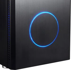 Lian Li PC-B25FWB Blue Ring schwarz, Acrylfenster