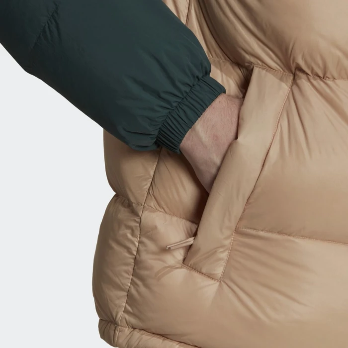 adidas Down Regen Hooded Puffer Jacke mineral green/magic beige (Herren)