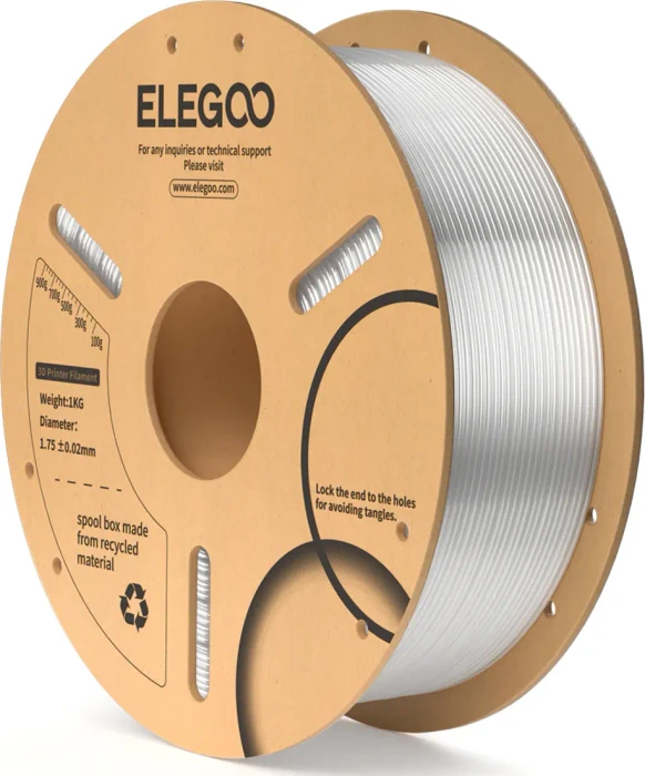 Elegoo PLA, Translucent, Spule, 1.75mm, 1.00kg