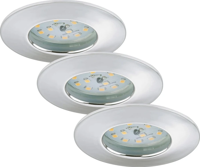 Briloner Attach 5W Einbauleuchte rund chrom, 3 Stück (7204-038)