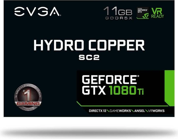EVGA GeForce GTX 1080 Ti SC2 Hydro Copper Gaming, 11GB GDDR5X, DVI, HDMI, 3x DP