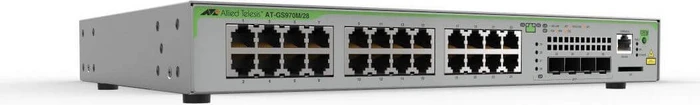 Allied Telesis CentreCOM GS970M Desktop Gigabit Managed Switch, 24x RJ-45, 4x SFP