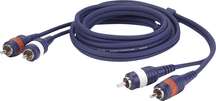 DAP Audio FL24 - 2 RCA male L/R to 2 RCA male L/R, 6.0m
