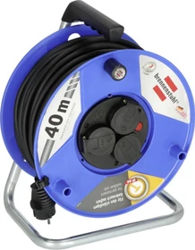 Brennenstuhl Garant IP44 Gewerbe-/Baustellen-Kabeltrommel, Schuko auf 3x Schuko, 40m, IP44, H07RN-F 3G1,5