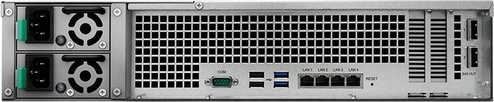 Synology RackStation RS18016xs+, 8GB RAM ECC, 4x RJ-45 1000Base-T, 2x USB 3.0, 2HE