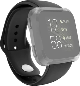Hama Ersatzarmband für Versa 2 Silikon schwarz