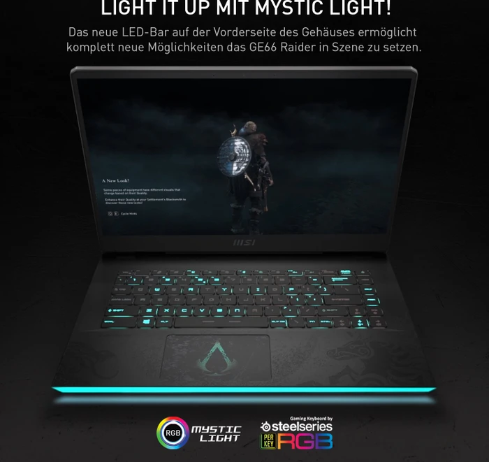MSI GE66 Raider Valhalla Limited Edition 10SFS-640, Core i7-10875H, 16GB RAM, 1TB SSD, GeForce RTX 2070, DE