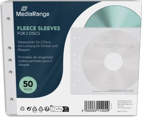 MediaRange Vliestaschen für 2 Discs, 50er-Pack