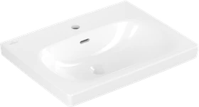 Villeroy & Boch Skyla Handwaschbecken 600x460x163mm, mit Überlauf, weiß alpin ceramicplus