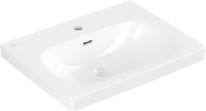 Villeroy & Boch Skyla Handwaschbecken 600x460x163mm, mit Überlauf, weiß alpin ceramicplus