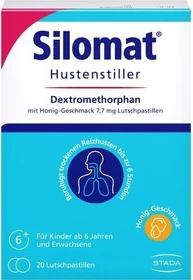 Stada Silomat Hustenstiller Dextromethorphan Honig Lutschpastillen, 20 Stück