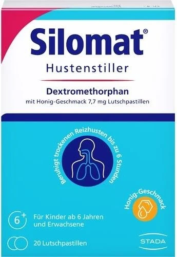 Stada Silomat Hustenstiller Dextromethorphan Lutschpastillen, 20 Stück