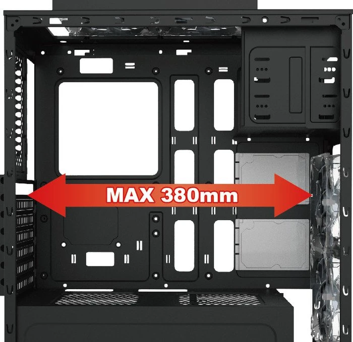 AZZA Photios 250, schwarz, Glasfenster