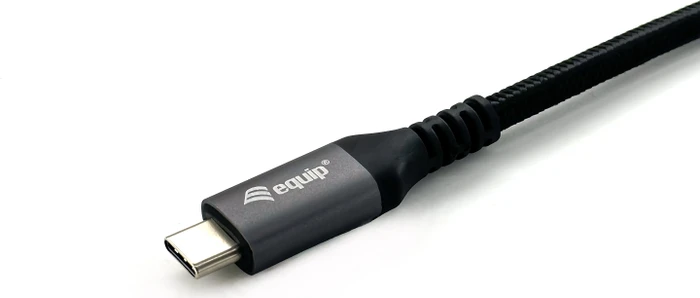 Equip USB-C Verlängerung, USB 3.1, 10Gb/s, USB-C 3.1 [Stecker] auf USB-C 3.1 [Buchse], Verlängerungskabel C/C, 0.5m, schwarz