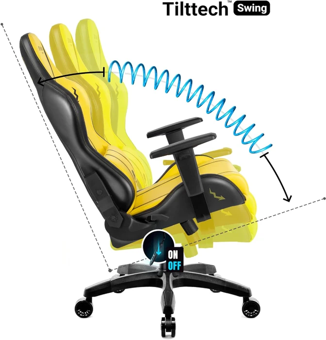 Diablo Chairs X-One 2.0 Normal Gamingstuhl, Electric Yellow, gelb/schwarz