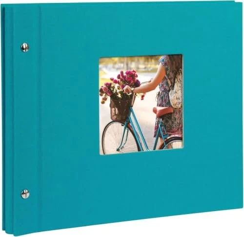 Goldbuch Schraubalbum Bella Vista 30x25 schwarze Seiten türkis