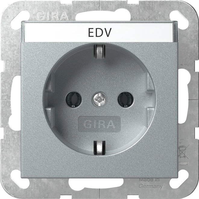 Gira SCHUKO-Steckdose 16 A 250 V~ mit Beschriftungsfeld System 55 4457