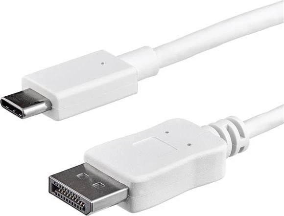 StarTech USB-C 3.1 [Stecker] auf DisplayPort 1.2 [Stecker] 4K 60Hz Adapterkabel weiß, 1m