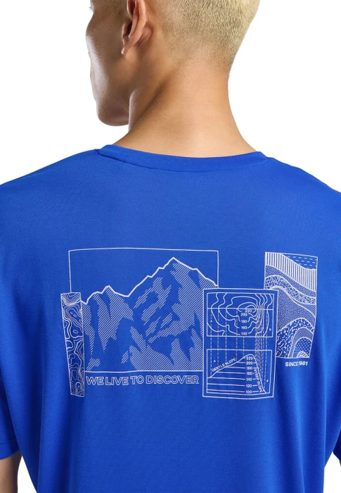 Jack Wolfskin Vonnan Graphic Funktionsshirt kurzarm explore vibrant blue (Herren)