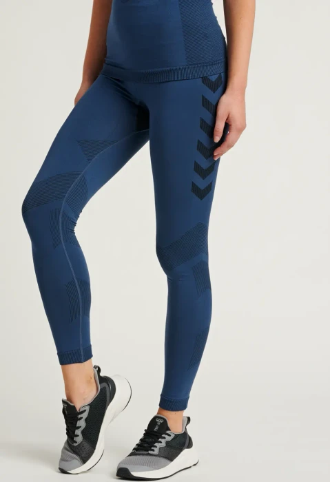 hummel Seamless Training Tight Hose lang dark denim (Damen)
