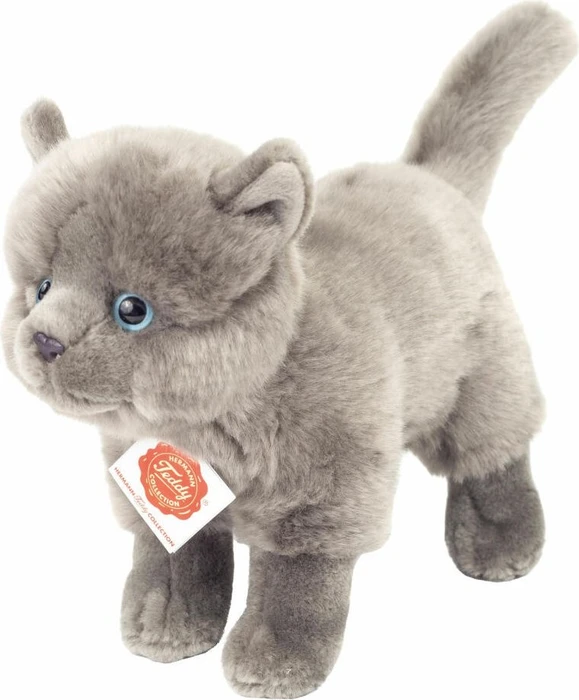 Teddy Hermann Katze stehend 20cm