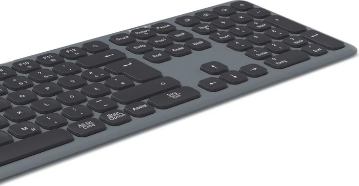 Hama WK-550 Multi-Device-Tastatur, dunkelgrau/schwarz, USB/Bluetooth, DE