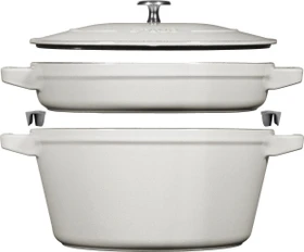 Zwilling Staub Cocotte Kochtopf-Set 24cm weißer trüffel, 2-tlg.
