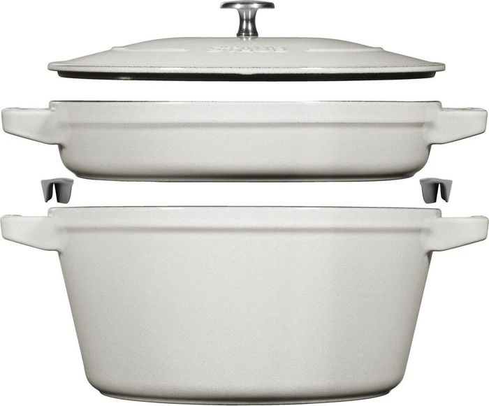 Zwilling Staub Cocotte Kochtopf-Set 24cm weißer trüffel, 2-tlg.