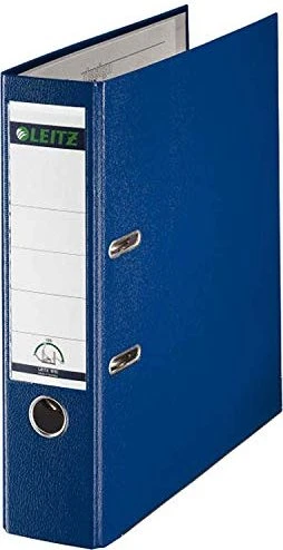 Leitz Qualitäts Ordner 2-Ring 180° Plastik, 80mm, A4, blau, 10er-Pack