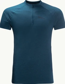 Jack Wolfskin Prelight Pro Zip Funktionsshirt kurzarm dark sea (Herren)