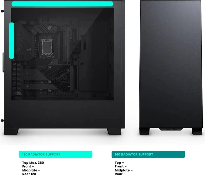 Phanteks XT Silent Black, schwarz