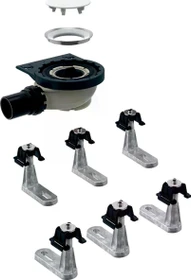 Geberit Duschwannenablauf für Setaplano Duschfläche mit sechs Füßen, Sperrwasserhöhe 50mm