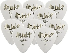 Dunlop Celluloid White Pick, Heavy, 72-Pack