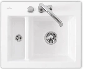 Villeroy & Boch Subway 60 XM Einbau Becken reversibel mit Ablauffernbedienung snow white