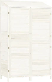 vidaXL Massivholz Geräteschrank 102x174cm weiß