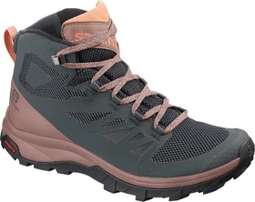 Salomon OUTline Mid GTX ebony/deep taupe/tawny orange (Damen)
