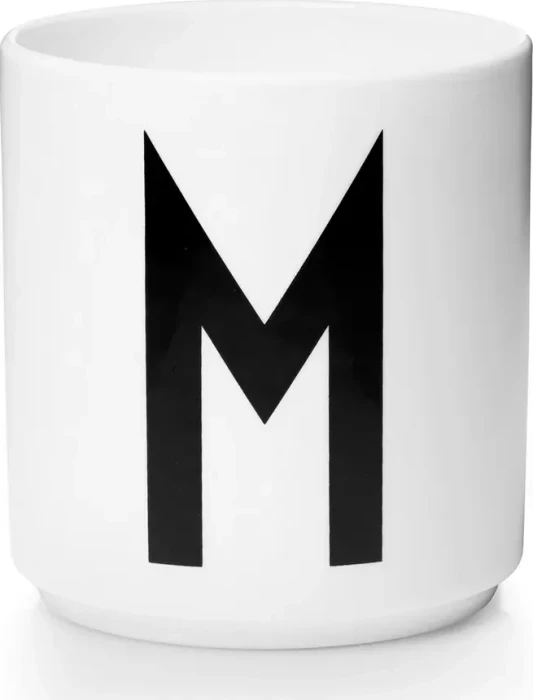 Design Letters Persönlicher Porzellanbecher A-Z Buchstabe M 250ml