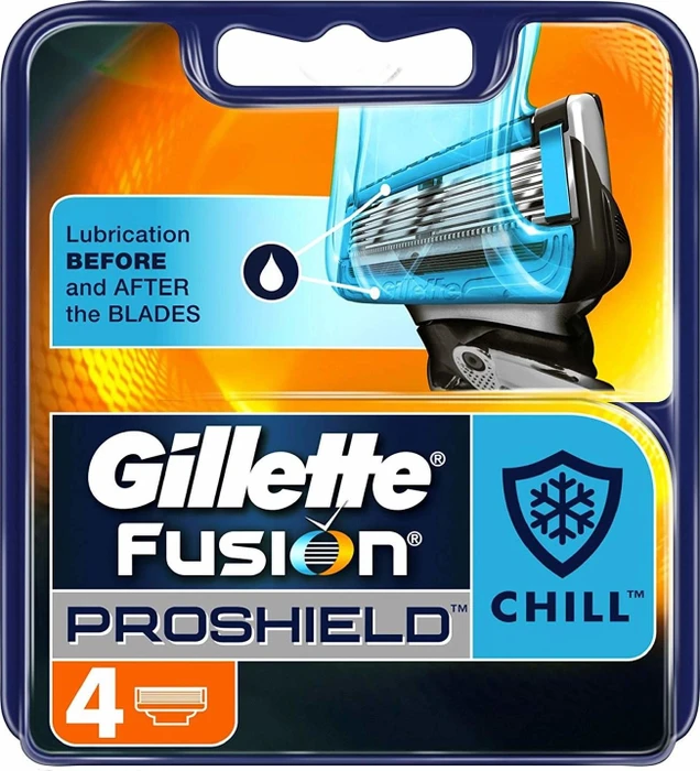 Gillette Fusion ProShield Chill Rasierklinge, 4 Stück