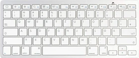 GeneralKeys Ultraschlanke Tastatur für Apple Geräte weiß, Bluetooth, DE (PX4865)