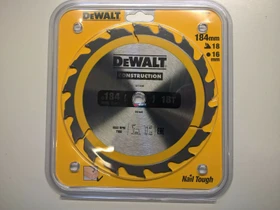 DeWalt DT1938 Kreissägeblatt 18Z, 184x1.7x16mm, 1 Stück